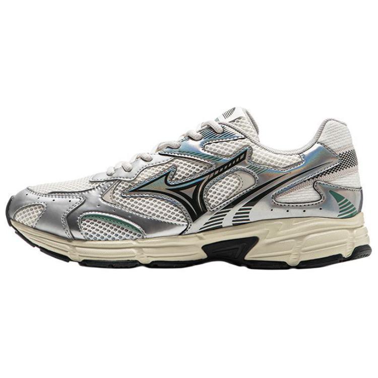 Mizuno Speed 2K Millennium comfortable and versatile low-top casual training long-distance running sprint urban commuting running shoes for men and women, white and silver