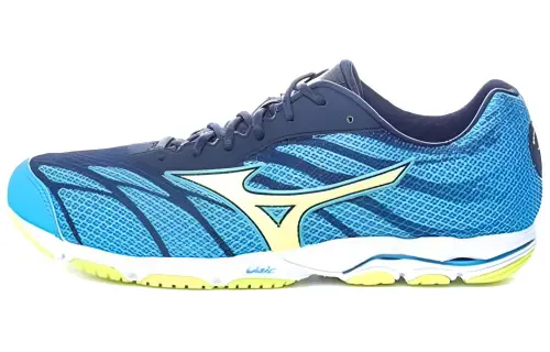 Mizuno Wave Hitogami 3 Low Tops Wear resistant Blue White Yellow