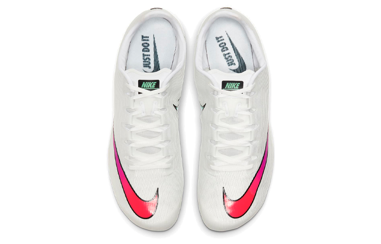 Мужские кроссовки Nike Zoom 400 (бело-красно-зеленые) — фото 4