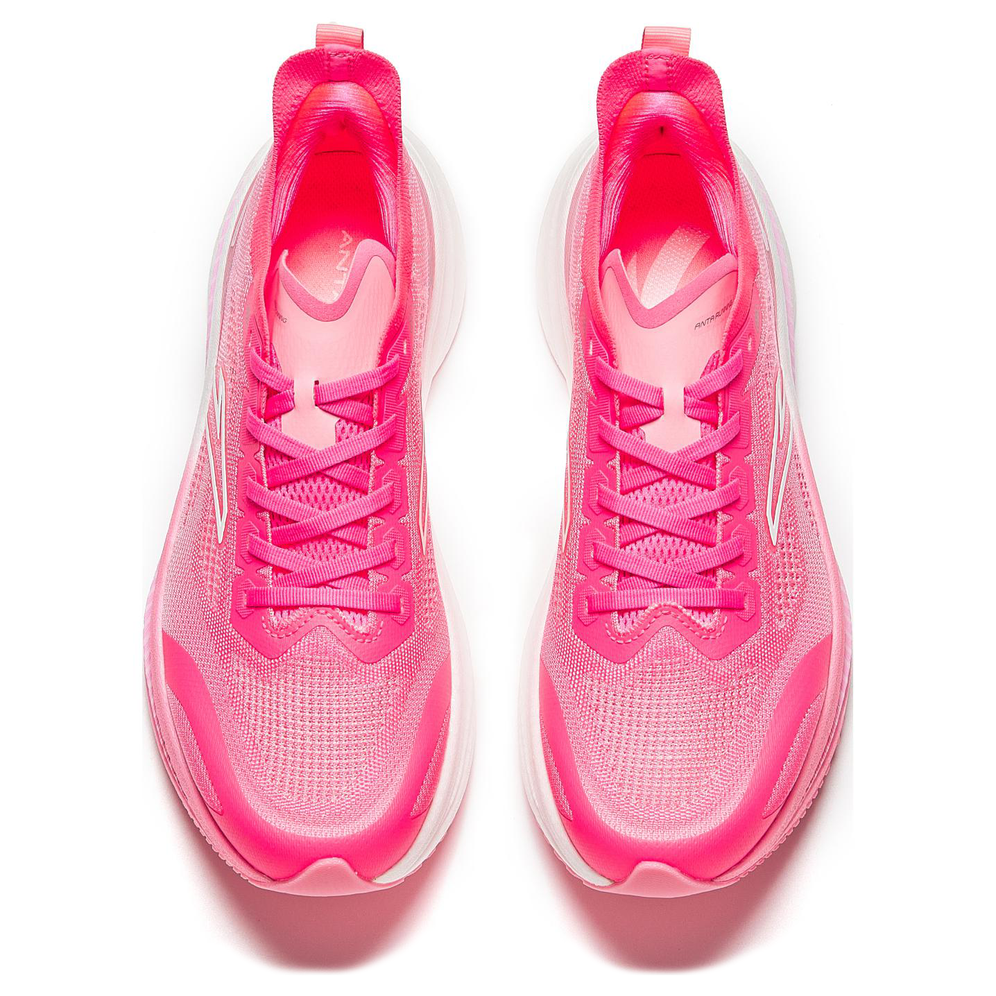 Anta Cushioning Abrasion Resistant Breathable Low top Full Length Carbon Plate Running Shoes Men’s Red Pink