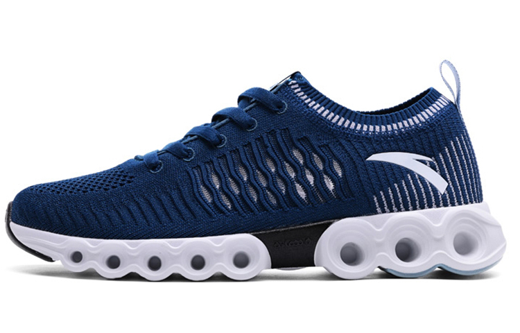 Anta Energy Ring Cushioning Slip Resistant Abrasion Resistant Low top Running Shoes Men's Dark Blue