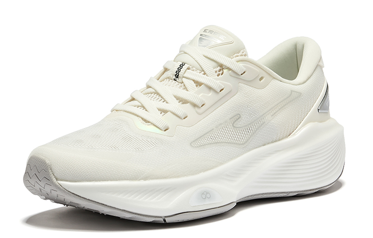 Erke Cushioning Breathable Rebound Low top Training Running Shoes Women’s Microcrystal White Bright Silver