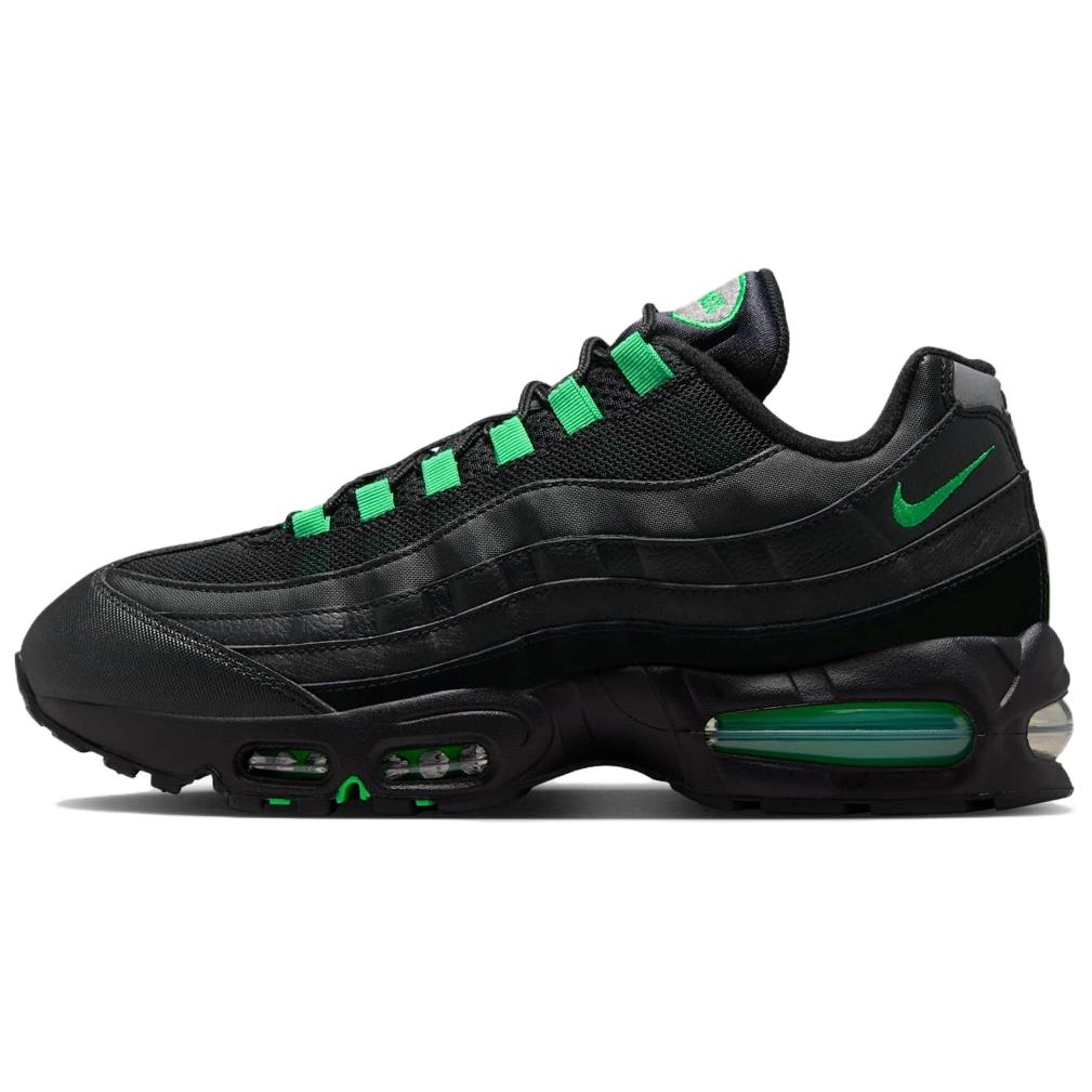 Nike Air Max 95 Abrasion Resistant Abrasion Resistant Low top Casual Running Shoes Men’s Black Green