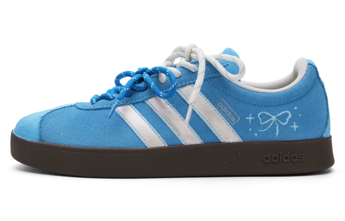 Adidas VL COURT 2.0 Slip Resistant Low top Skateboard Shoes Unisex Blue