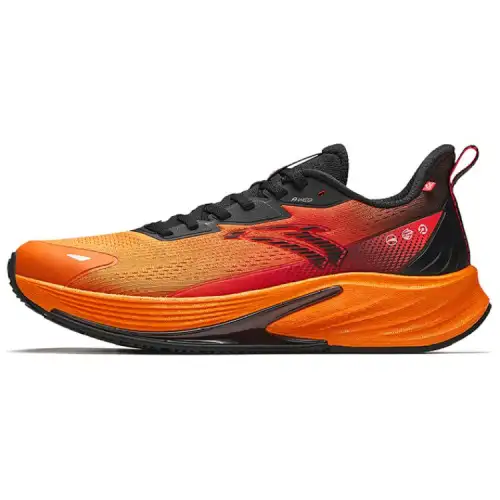 Anta Rocket 6.0 Cushioning Slip Resistant Abrasion Resistant Low top Sprint Running Shoes Men's Orange Red Black