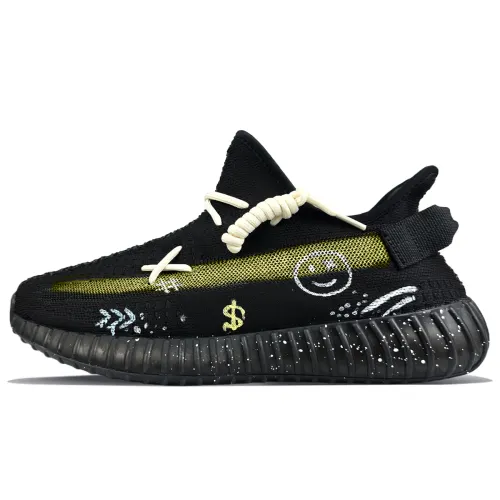 Adidas Originals Yeezy Boost 350 V2 Low top Casual Shoes Unisex Black