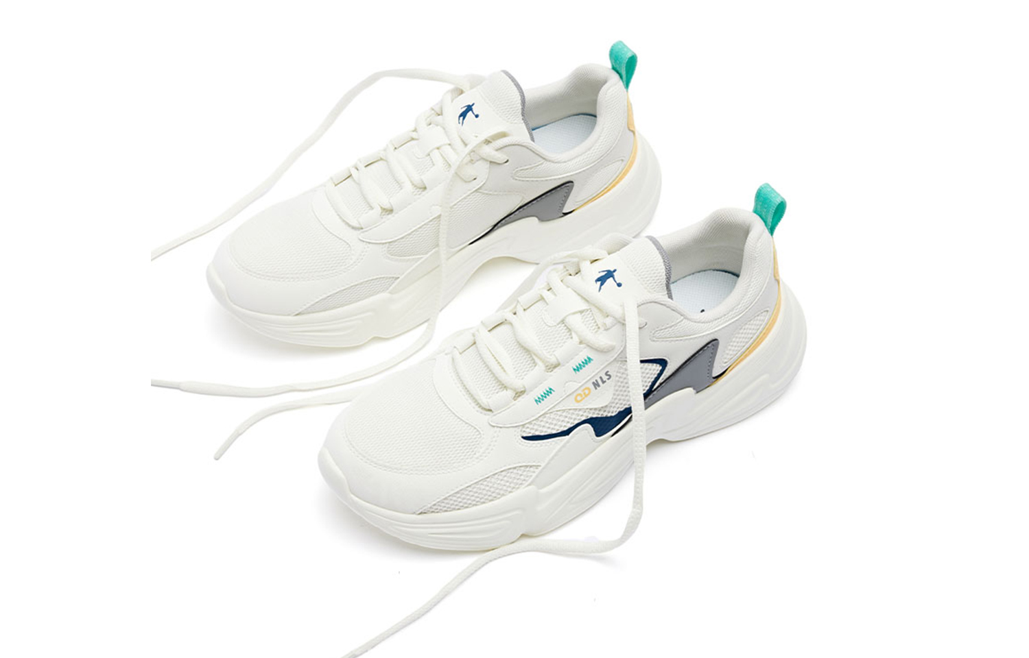 QIAODAN Cushioning Slip Resistant Low top Running Shoes Men’s White