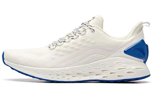 Anta Cushioning Abrasion Resistant Coverage Low top Running Shoes Men's White Blue