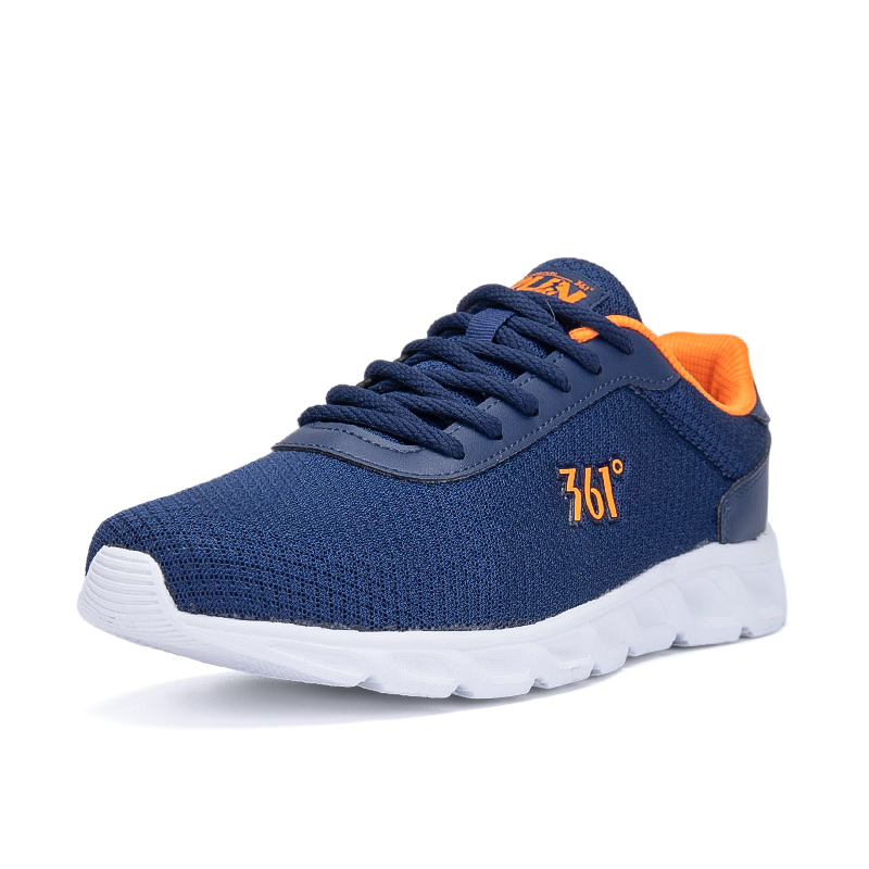 361° Cushioning Slip Resistant Breathable Low top Running Shoes Men’s Blue Orange