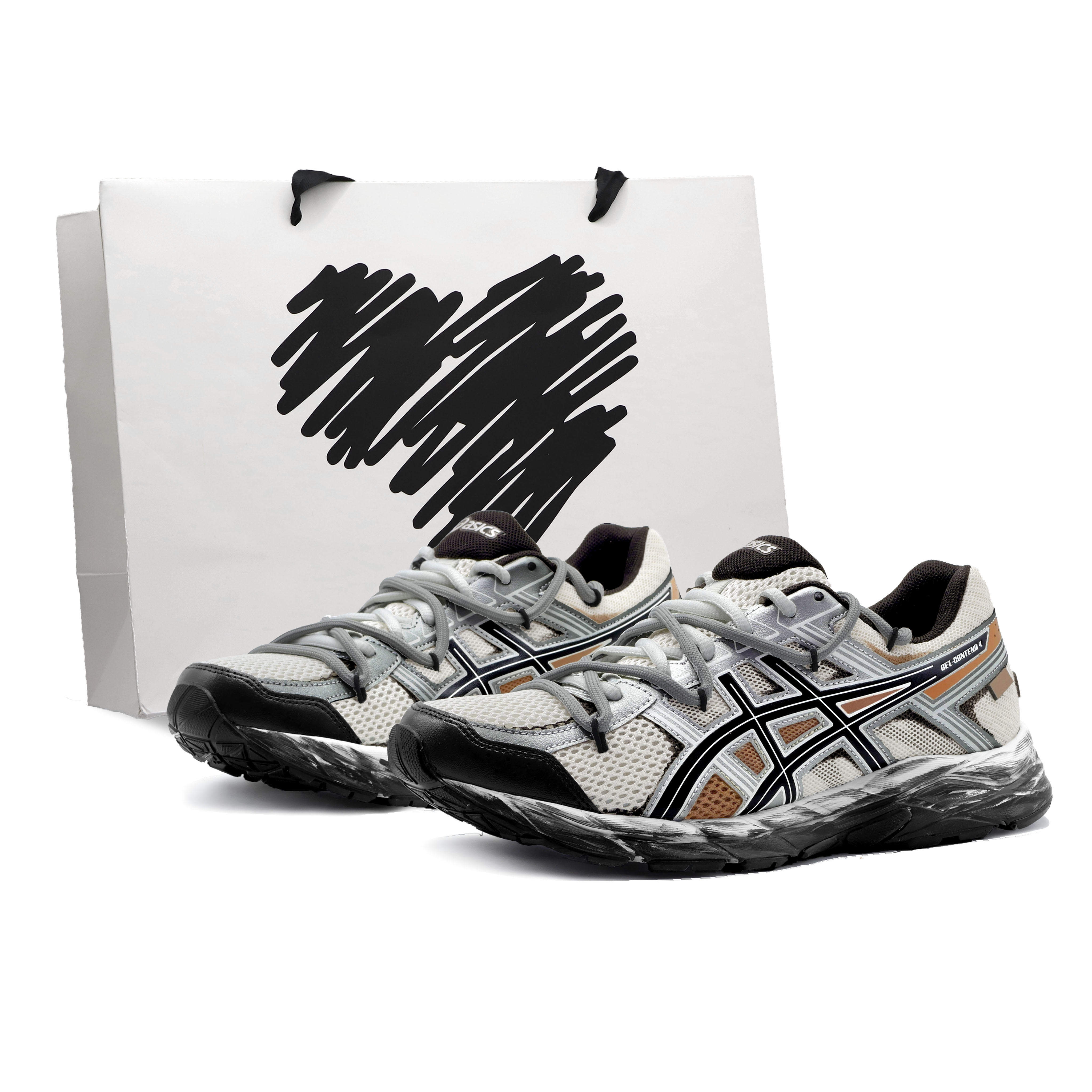 Asics Gel Contend 4 Abrasion Resistant Abrasion Resistant Low top Running Shoes Men’s Gray Brown