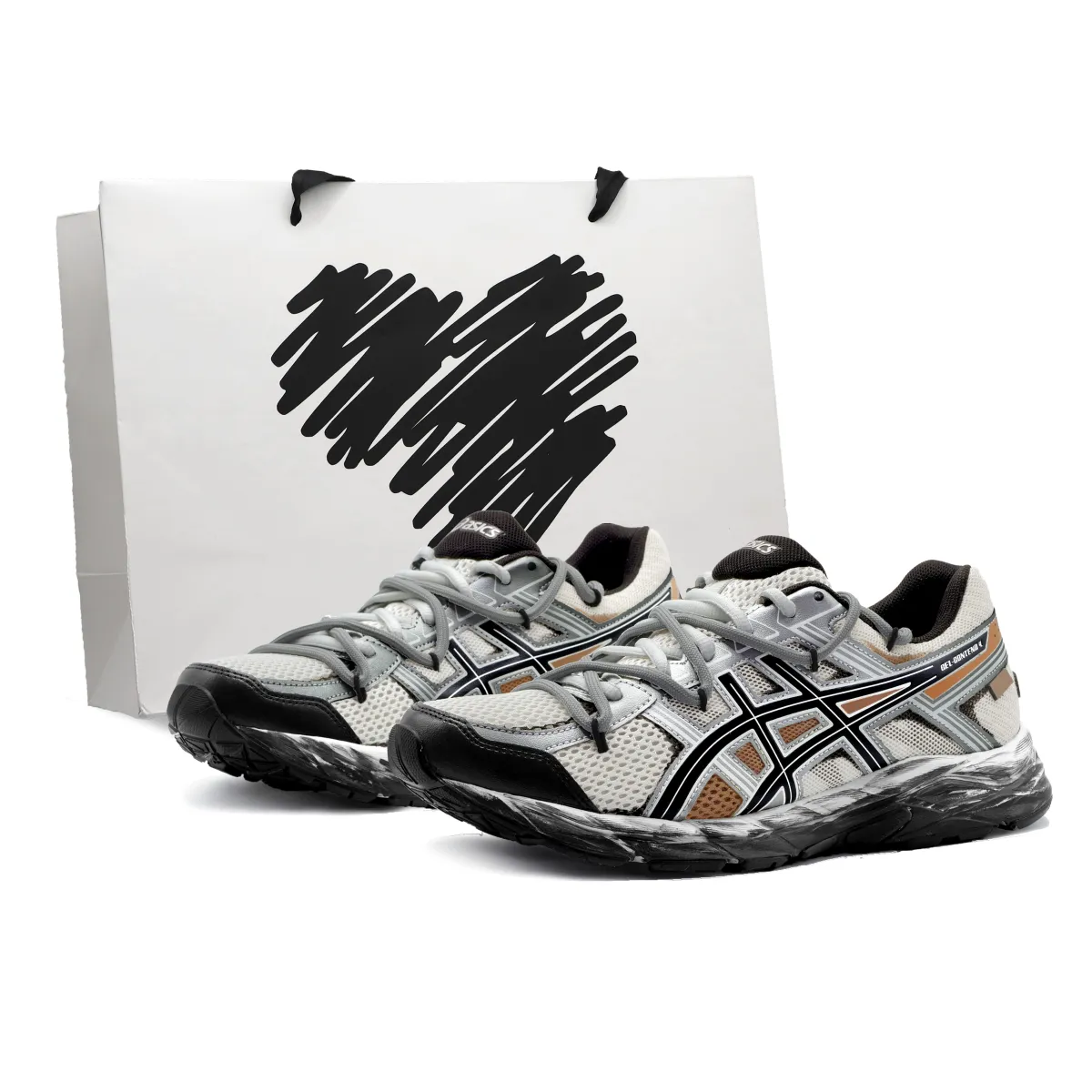 Asics Gel Contend 4 Abrasion Resistant Abrasion Resistant Low top Running Shoes Men's Gray Brown
