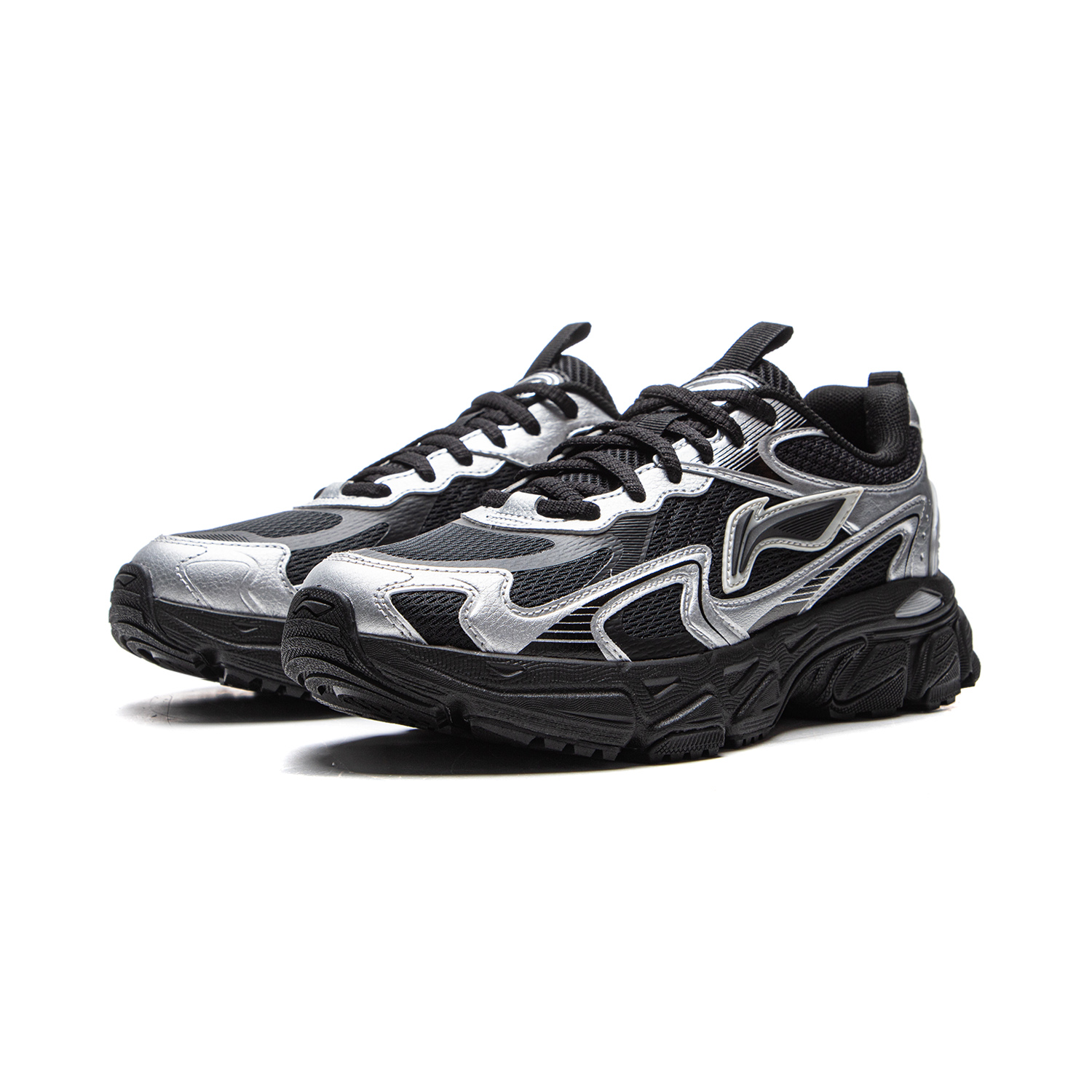 Li Ning Carefree V2 Cushioning Slip Resistant Abrasion Resistant Rebound Low top Running Shoes Women’s Black Silver