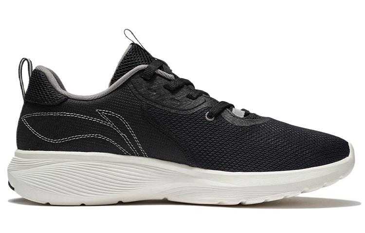 Li Ning Abrasion Resistant Abrasion Resistant Low top Running Shoes Men’s Black