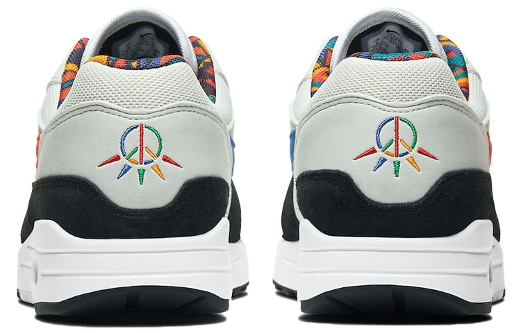 Мужские кроссовки Nike Air Max 1 Live Together, Play Together (черно-сине-красные) — Чёрный / синий / красный — фото 5