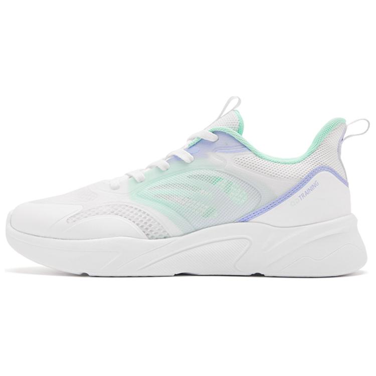 QIAODAN Slip Resistant And Breathable Slip Resistant And Breathable Low top Running Shoes Women’s White Purple