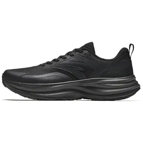 Anta Light Cloud Comfortable And Trendy Fabric Low top Running Shoes Men's Black