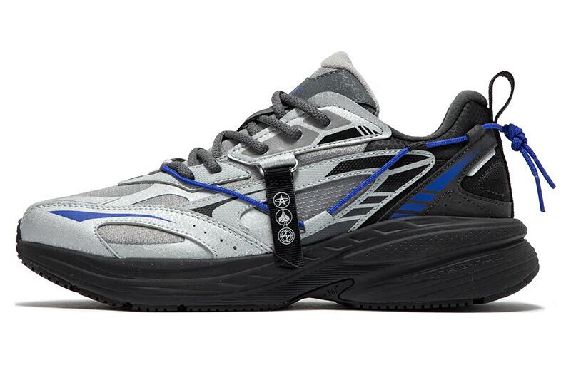 361° Night Shadows Mesh Abrasion Resistant Breathable Low top Running Shoes Men’s Silver Black
