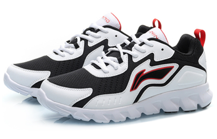 Li Ning Abrasion Resistant Breathable Low top Running Shoes Women’s White Black Red