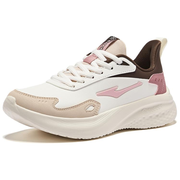 Erke Cushioning Slip Resistant Low top Casual Running Shoes Women’s Microcrystal White Birch Wood
