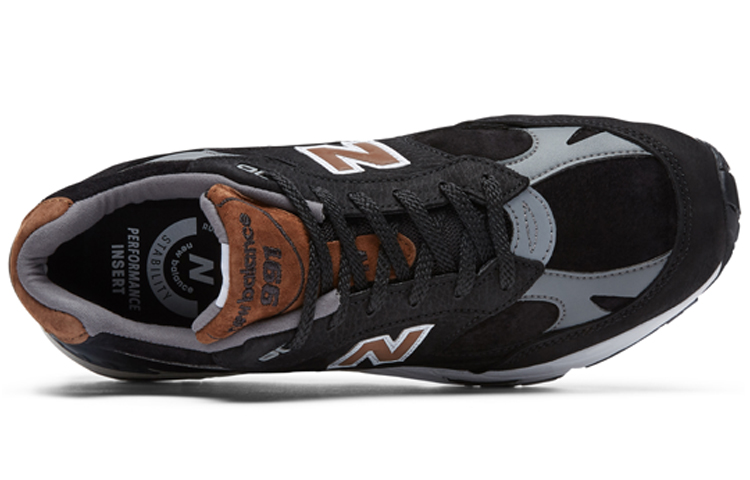 Мужские кроссовки New Balance 991 (черно-коричневые) — фото 3