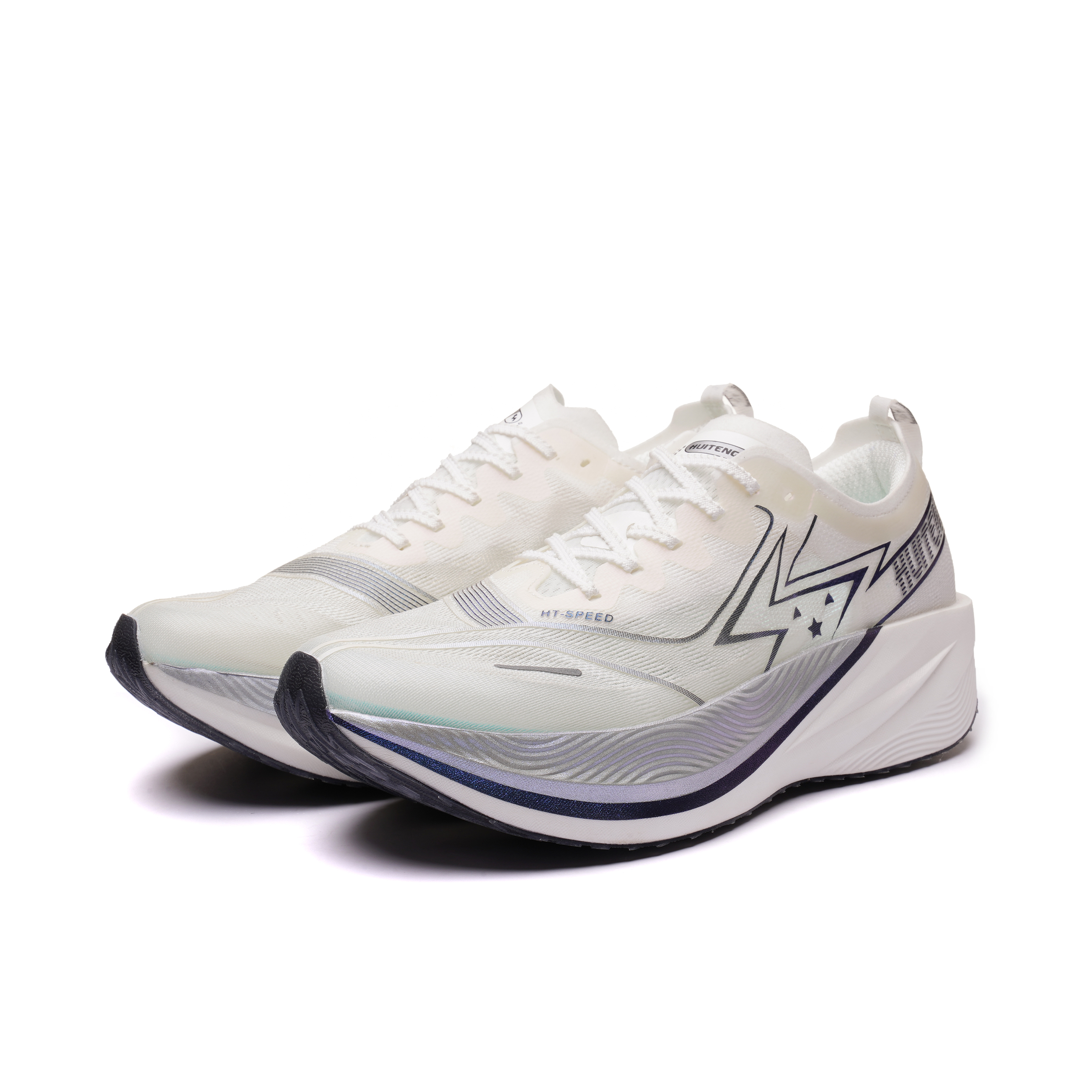 HUITENG Running Shoes Unisex White Feather In The Wind