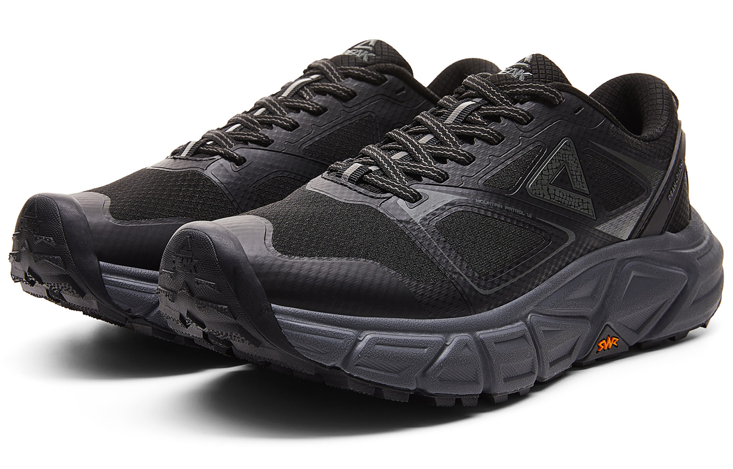 PEAK Cushioning Slip Resistant Rebound Low top Running Shoes Men’s Black Magnet Gray