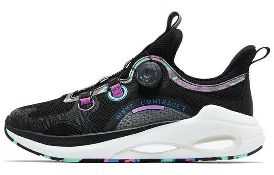 QIAODAN Comfortable Lightweight Rebound Low top Running Shoes Men’s Black Purple