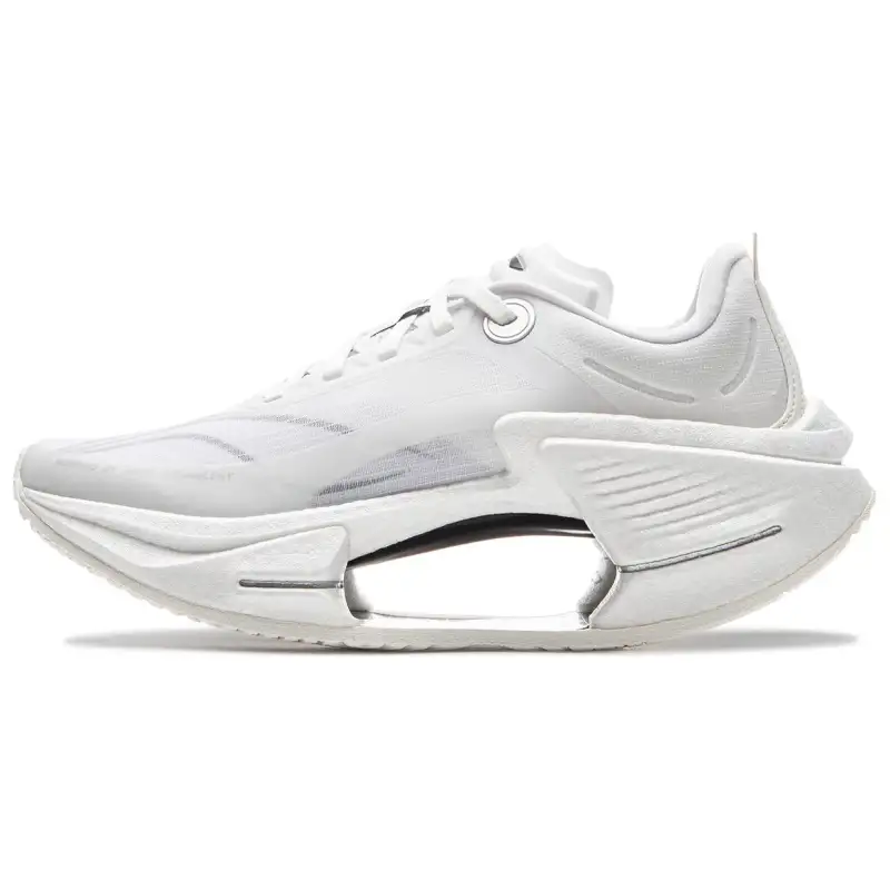 Li Ning Shadow 3 Essential Fabric Cushioning Support Rebound Low top Casual Running Shoes Women's White