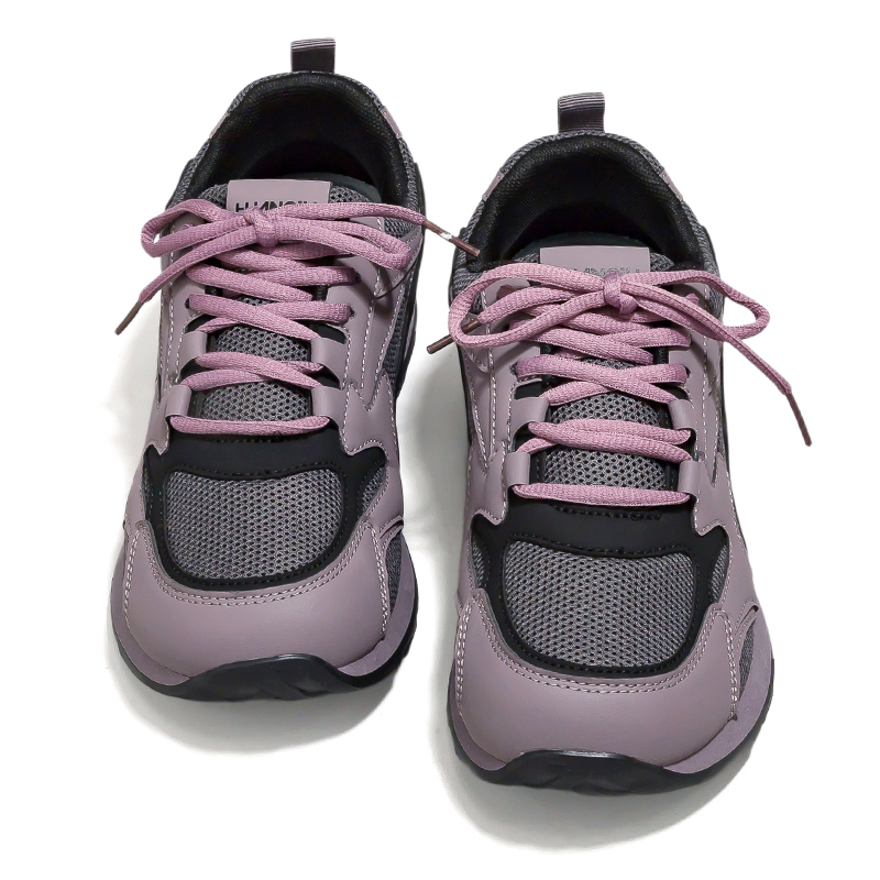 HUANQIU Slip Resistant Abrasion Resistant Support Low top Casual Running Shoes Women’s Gray Purple
