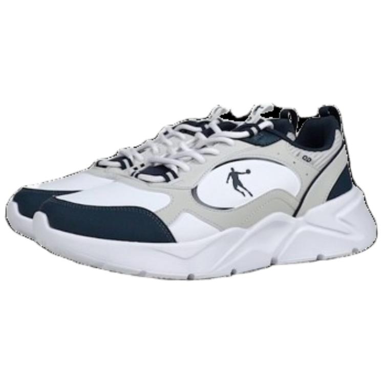 QIAODAN Cushioning Slip Resistant Low top Running Shoes Men’s White Gray