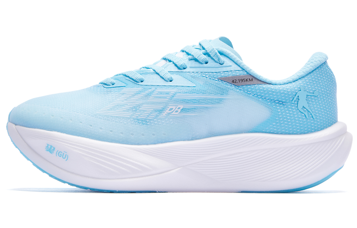 Jordan Flying Shadow PB3.0 Glacier 巭PRO full-length carbon plate shock-absorbing, non-slip and wear-resistant low-top sprint and long-distance training marathon running shoes, men's blue and white