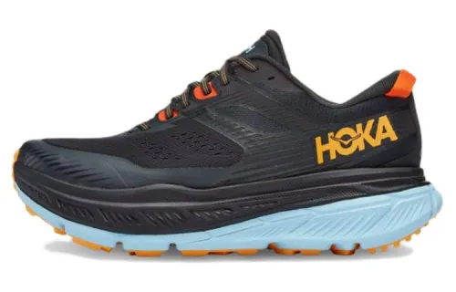 HOKA ONE ONE Stinson ATR 6 Running Shoes Men's Low Top Black/Blue/Orange