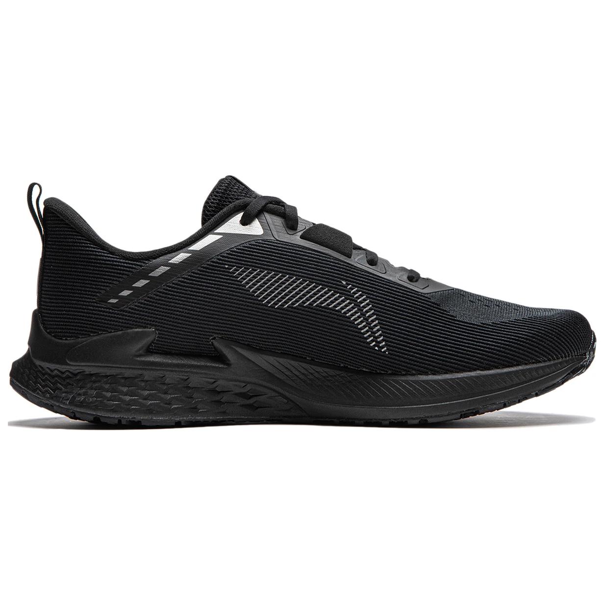 Li Ning Comfortable And Breathable Fabric Cushioning, Wear Resistant Low top Running Shoes Men’s Black