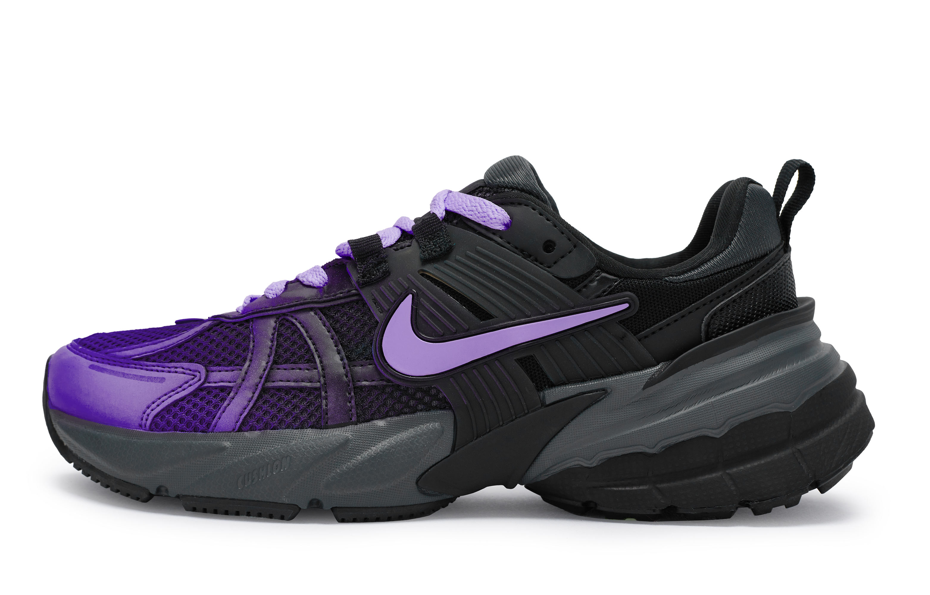 Nike V2K Run Abrasion Resistant Low top Casual Running Shoes Women’s Black Purple
