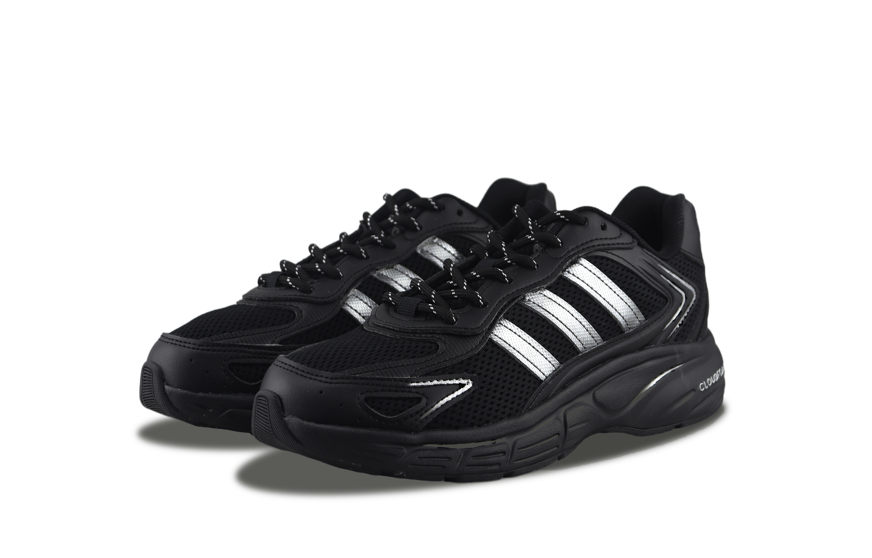Adidas ECLYPTIX 2000 Slip Resistant Abrasion Resistant Low top Running Shoes Unisex Black Silver