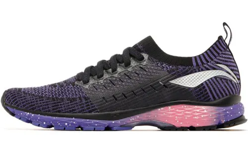 Li Ning War Axe Abrasion Resistant Abrasion Resistant Low top Running Shoes Men's Black Purple