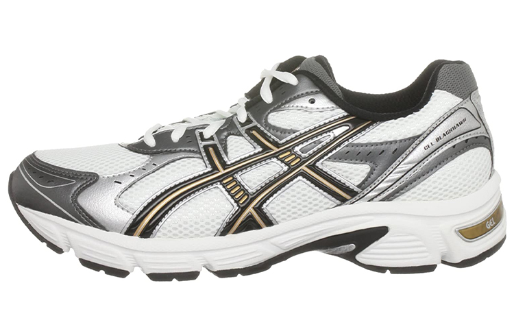 Asics Gel Blackhawk 5 Fabric Abrasion Resistant Low top Running Shoes Men's White Gray