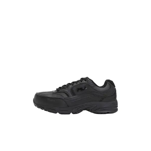 FILA Memory Workshift Leather Low top Running Shoes Men's Black