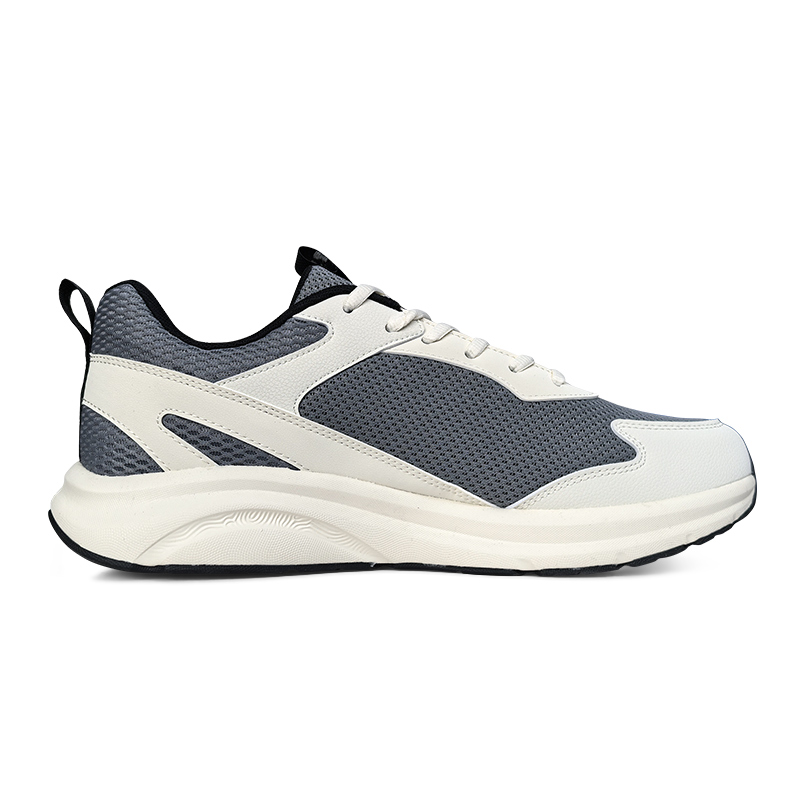 PEAK Cushioning Slip Resistant Abrasion Resistant Low top Casual Running Shoes Men’s White Gray