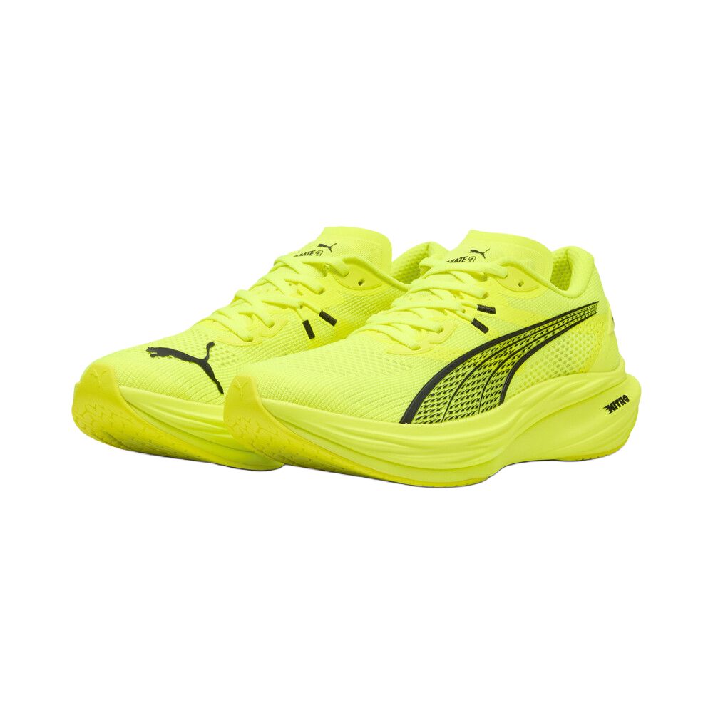 PUMA Deviate NITRO 3 Fabric Abrasion Resistant Lightweight Low top Casual Running Shoes Men’s Yellow