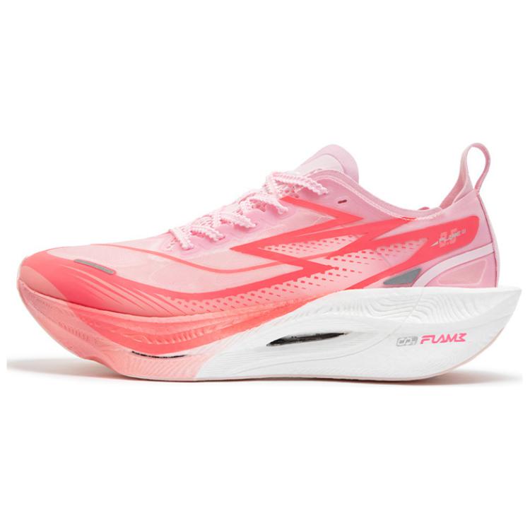 361° Flame 3 .5 Low top Full Length Carbon Plate Marathon Racing Running Shoes Unisex Fluorescent Begonia Pink Red