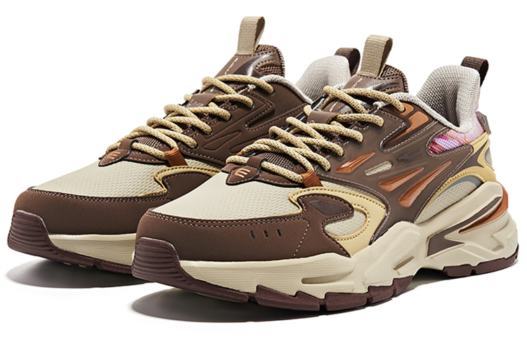 Erke Cushioning Low top Running Shoes Men’s Gray Brown
