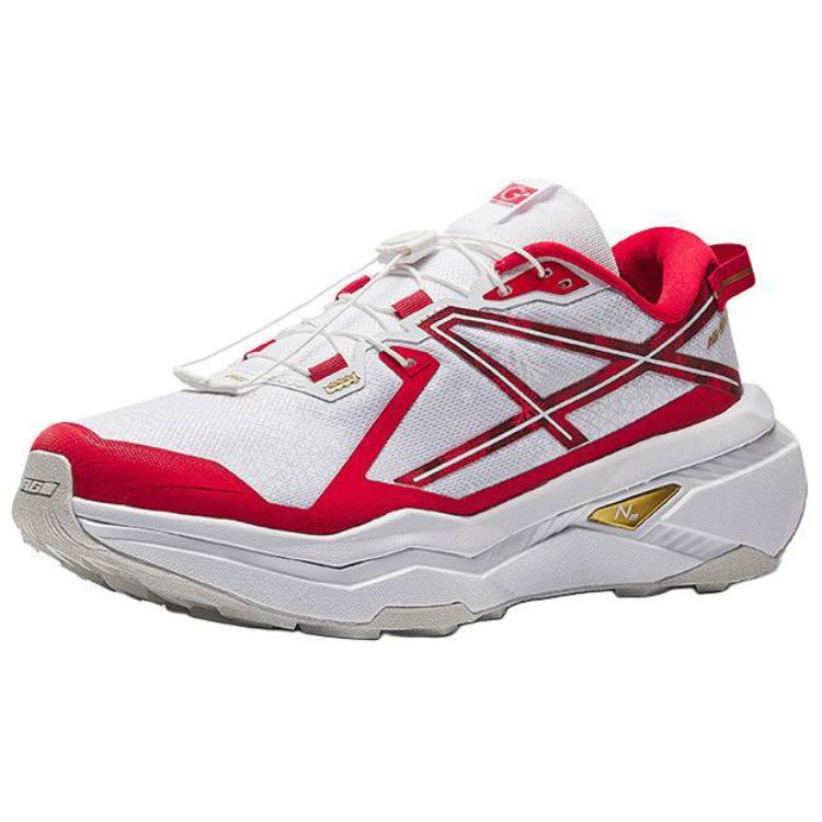 Anta Peregrine Falcon 2 Slip Resistant Coverage Cushioning Low top Trail Running Shoes Men’s White Gray Red