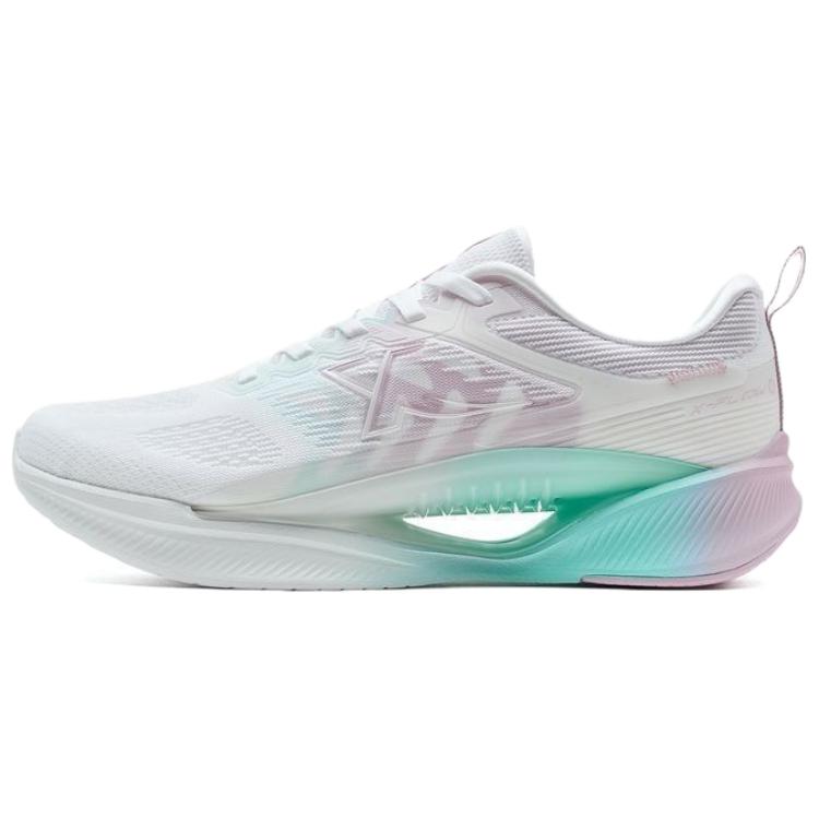 XTEP Breathable And Lightweight Low top Casual Running Shoes Women’s White Purple Green