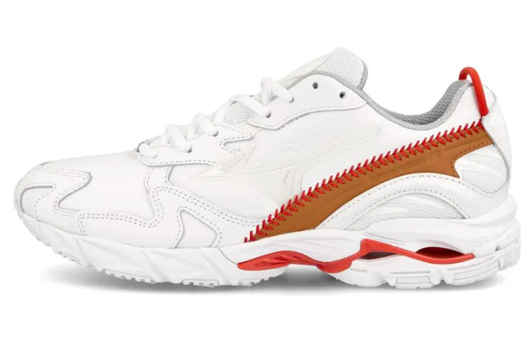 DOE x Mizuno Wave Rider 10 Low top Running Shoes Men's White Red