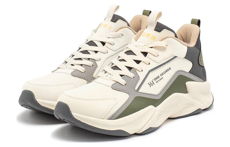 361° Fleece lined Cushioning, Wear Resistant Low top Running Shoes Men’s Beige Gray