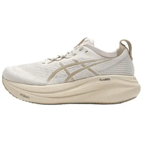 ASICS GEL NIMBUS 27 Soft And Comfortable Abrasion Resistant Low top Training Running Shoes Women's Brown Gray