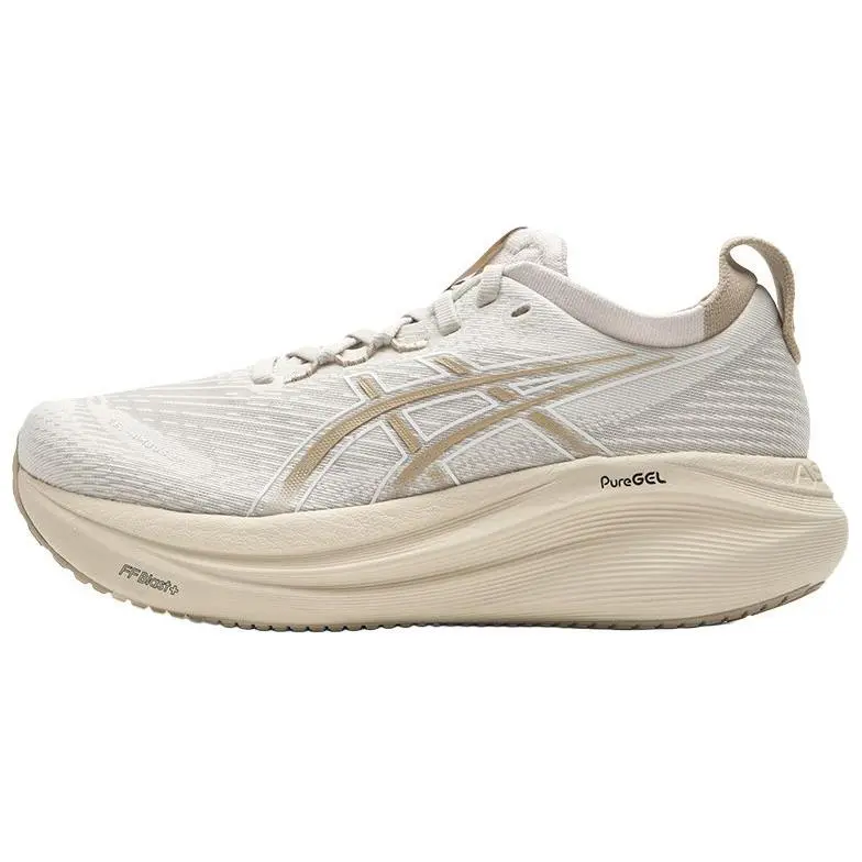 ASICS GEL Nimbus 27 Soft And Comfortable Breathable Low top Training Running Shoes Women's Brown Gray
