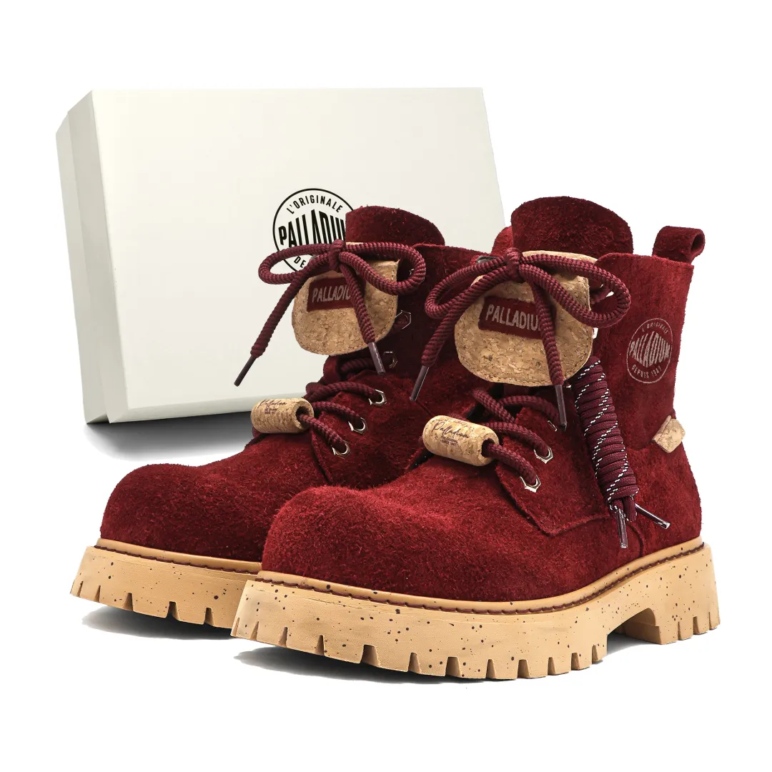 Palladium Combat Boots Unisex Red Brown, Khaki, Camel