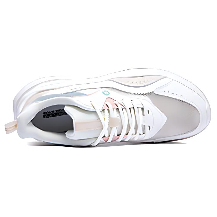 361° Slip Resistant And Breathable Slip Resistant And Breathable Low top Sprint Running Shoes Women’s White Beige